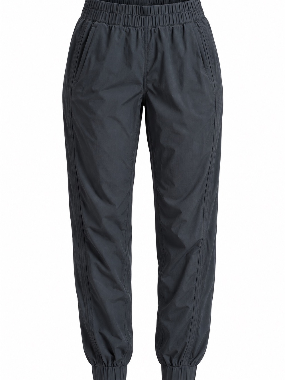 Women’s Dark Gray Elastic-Waist Jogger Pants